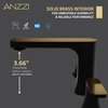 Anzzi 2-Handle 3-Hole Widespread Bathroom Faucet, Matte Black Brushed Gold L-AZ902MB-BG